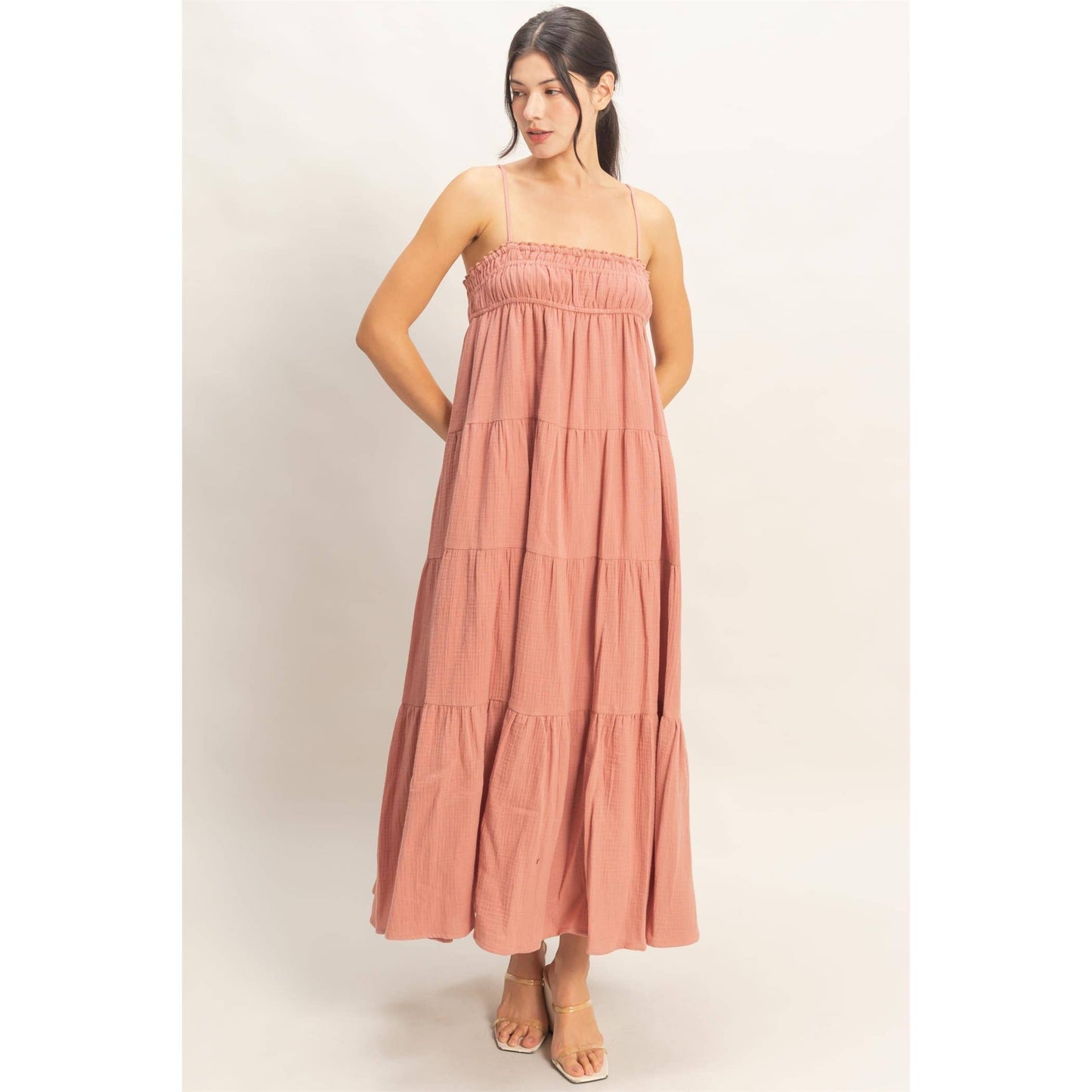 Smocked Tiered Maxi Dress
