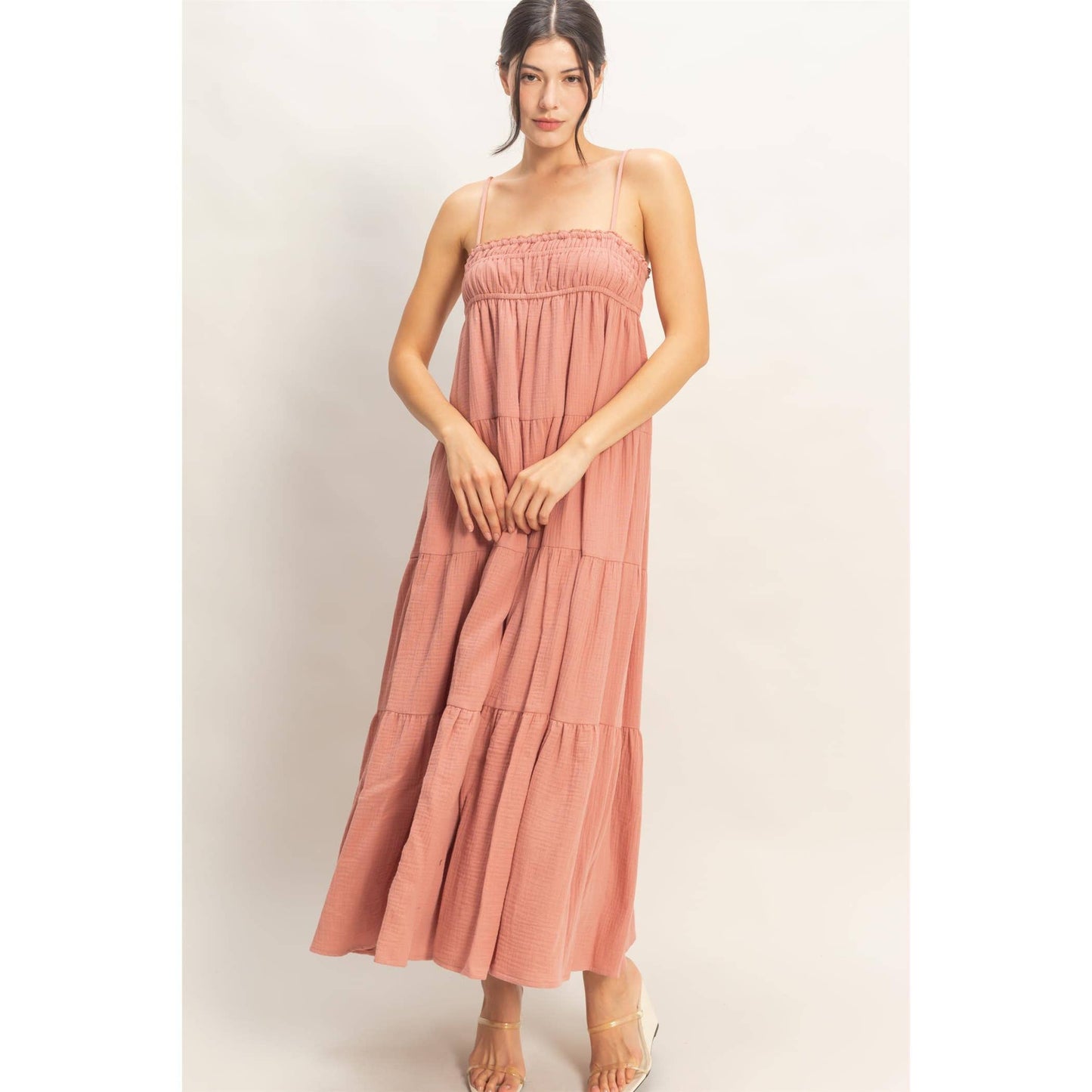 Smocked Tiered Maxi Dress