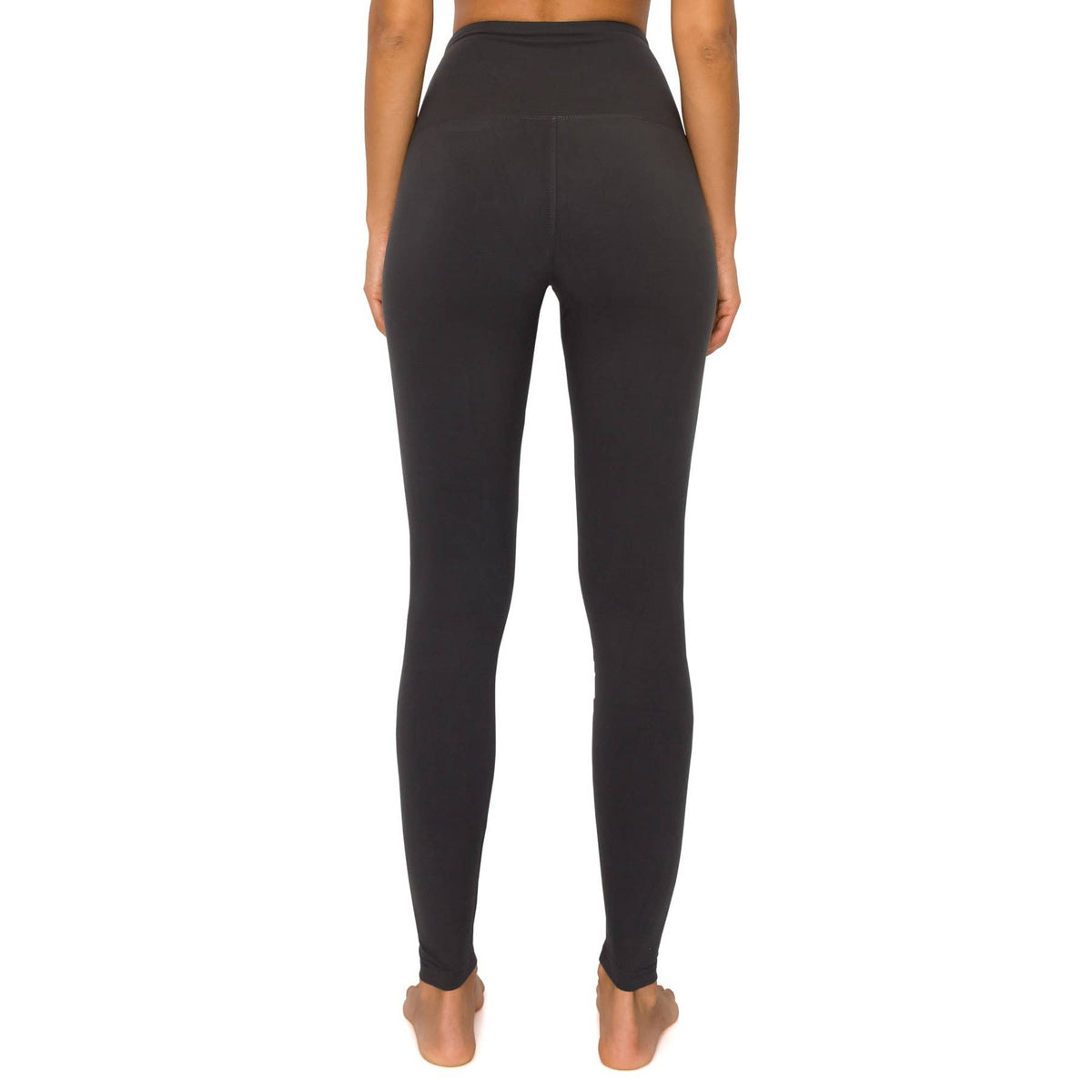Charcoal Yoga Band Premium Solid Activewear Leggings
