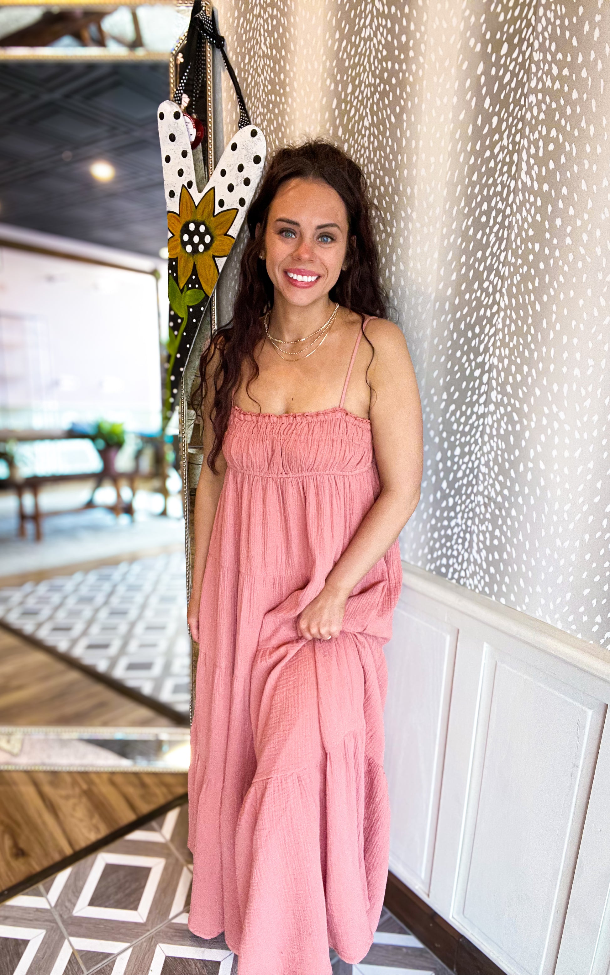 smocked tiered maxi dress Nautical Cotton Smocked Tiered Maxi Dress hudifgf