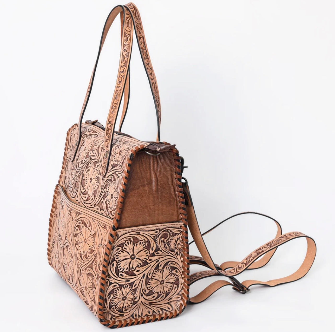 Tooled leather AD Bag/backpack
