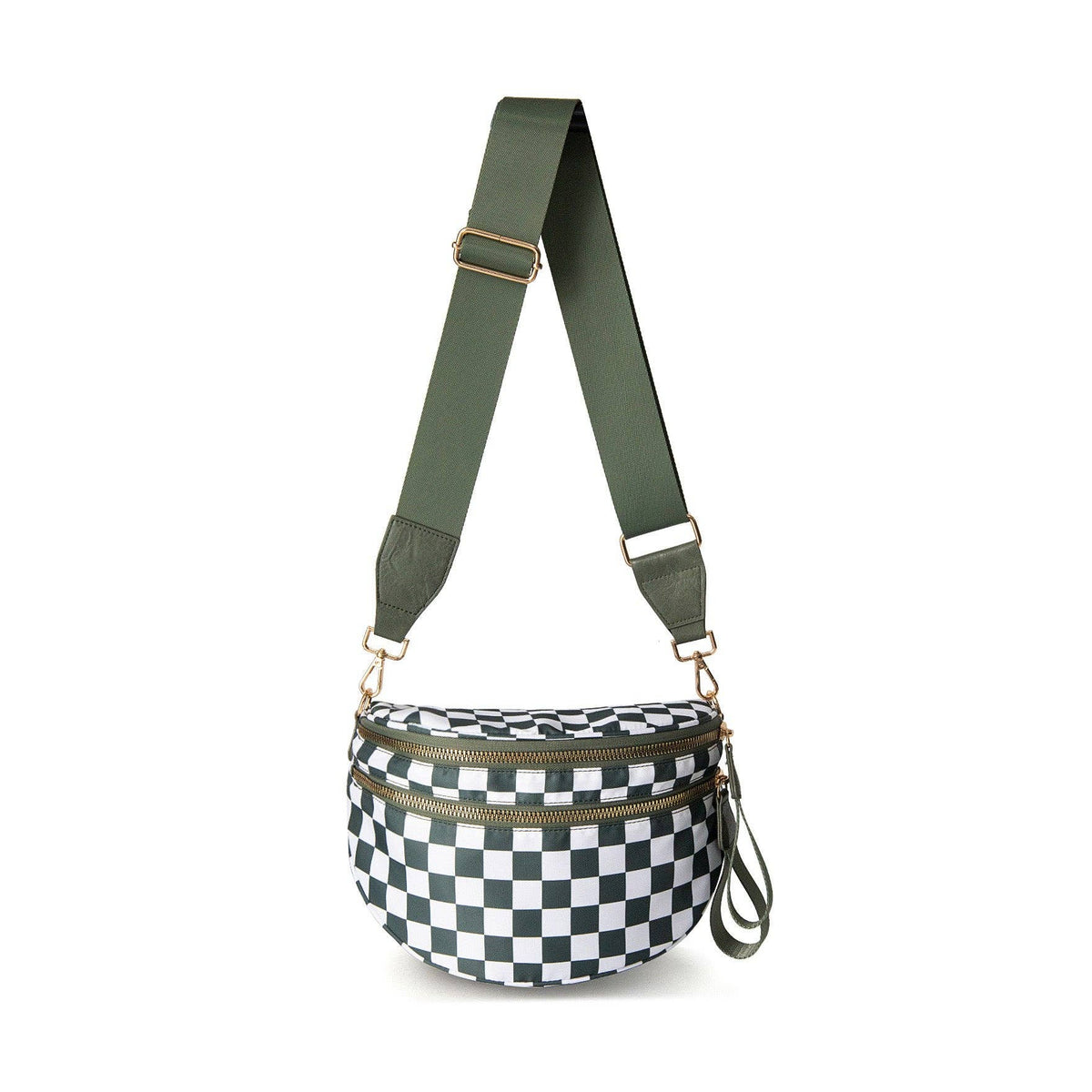Aili's Corner - Frankie Oversize Double Zip Print Crescent Sling