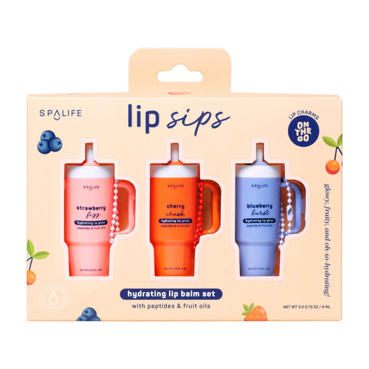 My Spa Life - Lip Sips Hydrating Lip Balm Set (Stanley-Inspired Cup Shape