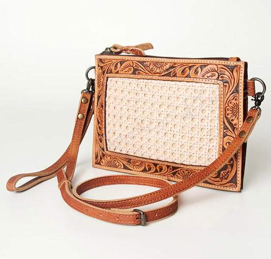 Woven crossbody AD bag