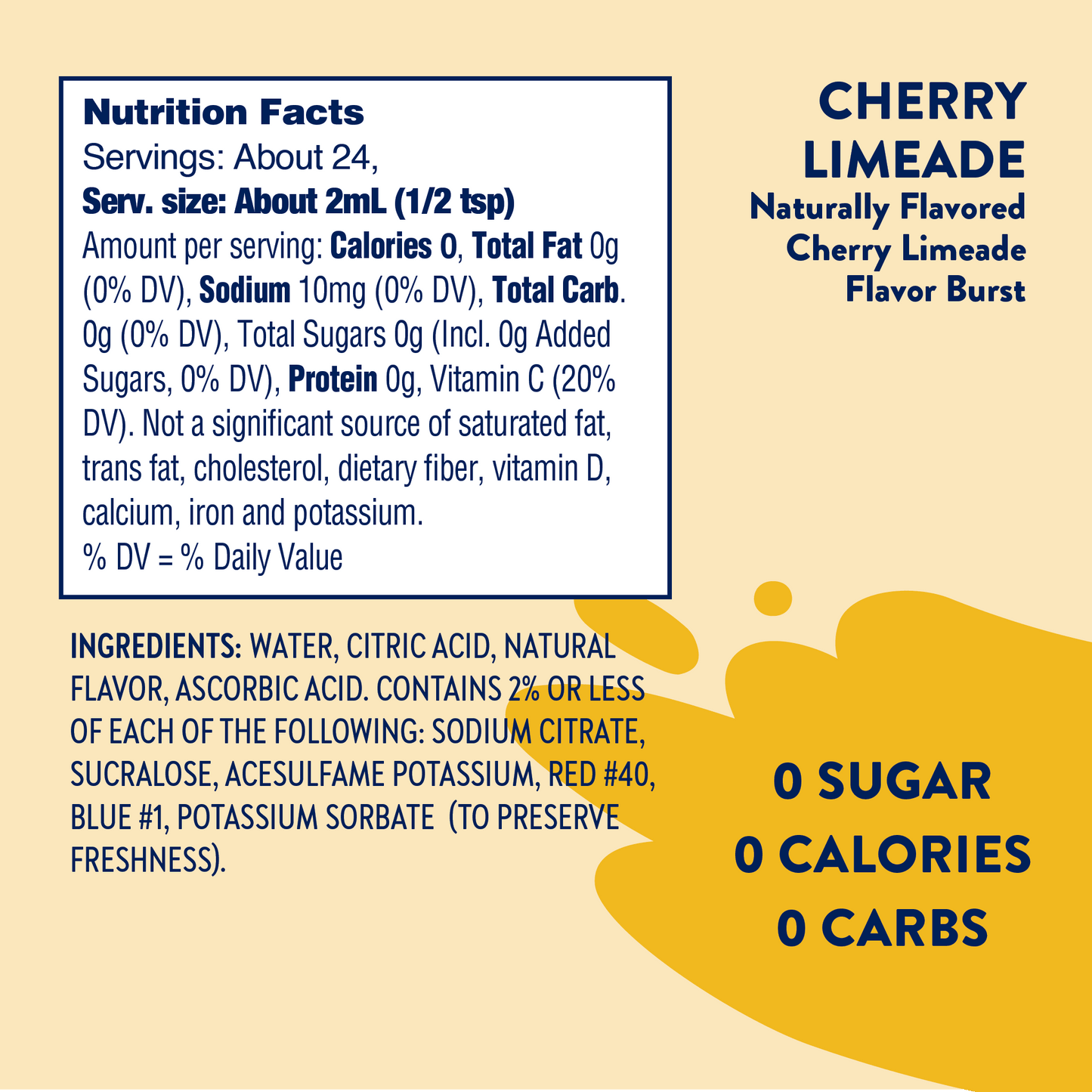 Jordan's Skinny Mixes - Flavor Burst - Sugar Free Cherry + Antioxidant