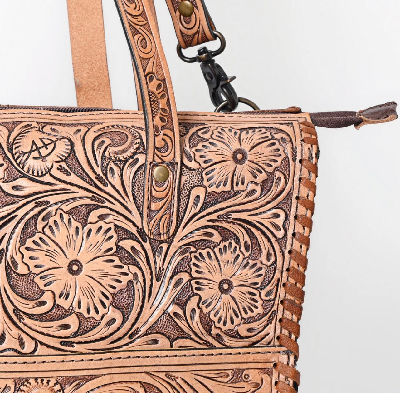 Tooled leather AD Bag/backpack