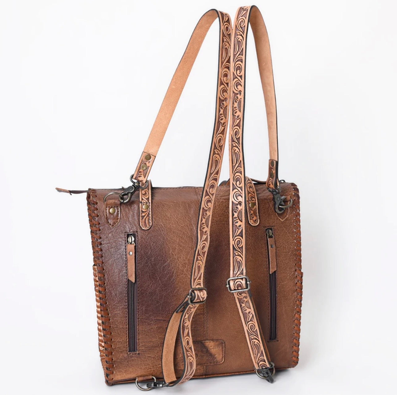 Tooled leather AD Bag/backpack