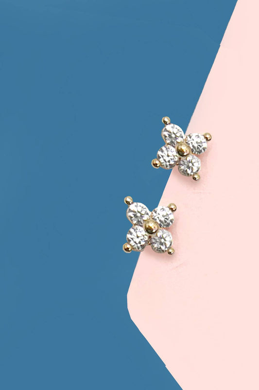 18K STAINLESS STEEL TARNISH FREE STUD EARRINGS