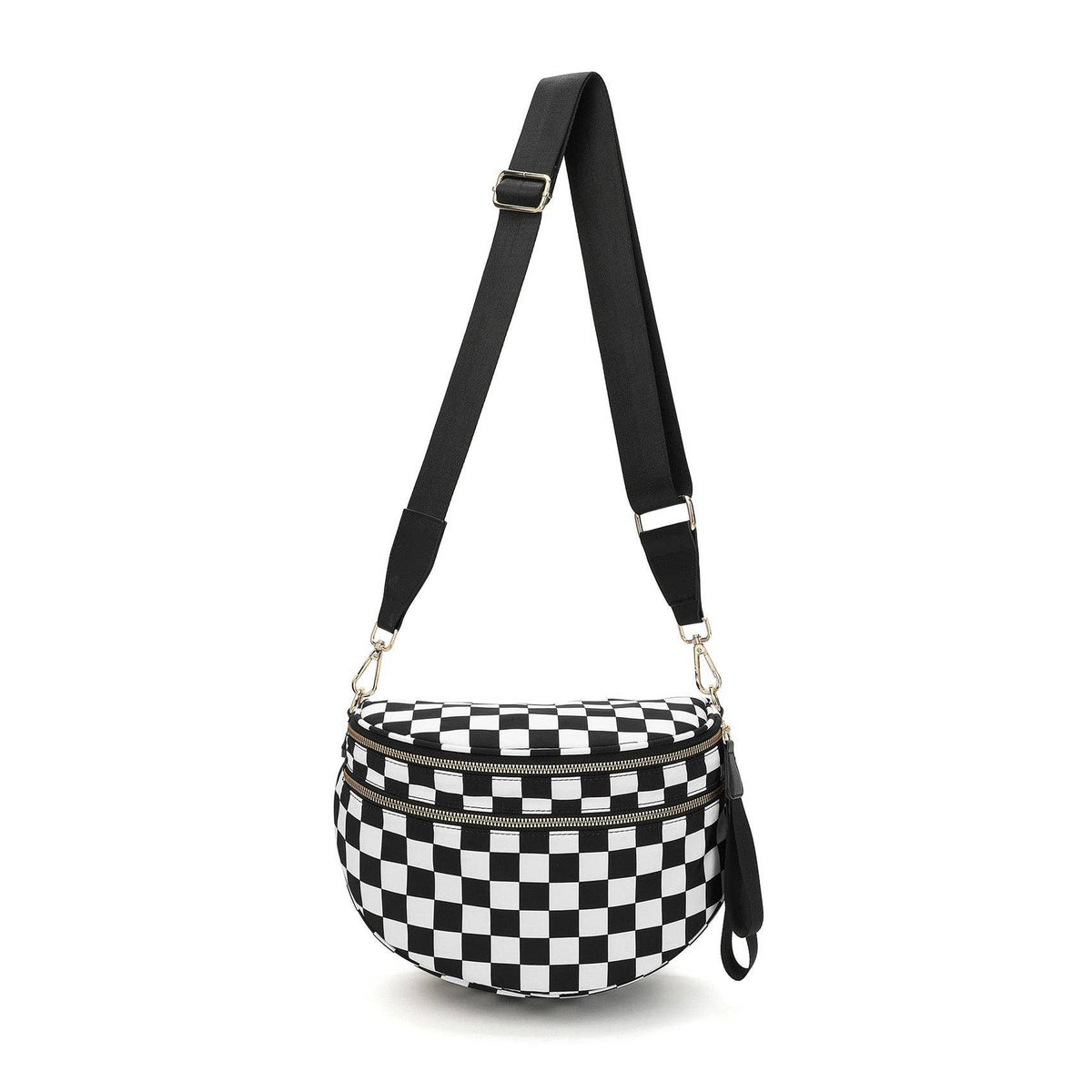 Aili's Corner - Frankie Oversize Double Zip Print Crescent Sling