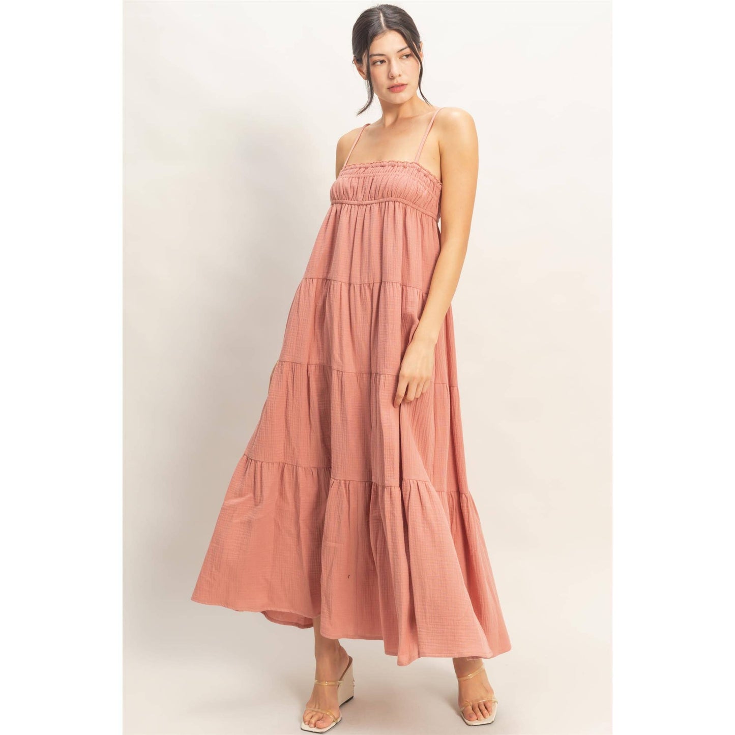 Smocked Tiered Maxi Dress